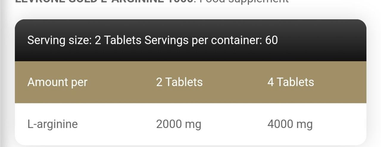Gold L-Arginine 1000
